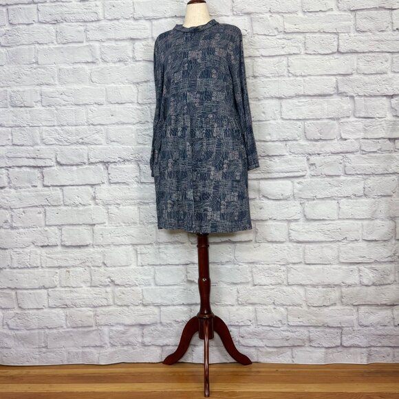 Seasalt Cornwall Selven Hatched Landscape Jersey Dress - Picture 1 of 6